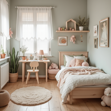 chambre fille couleurs douces